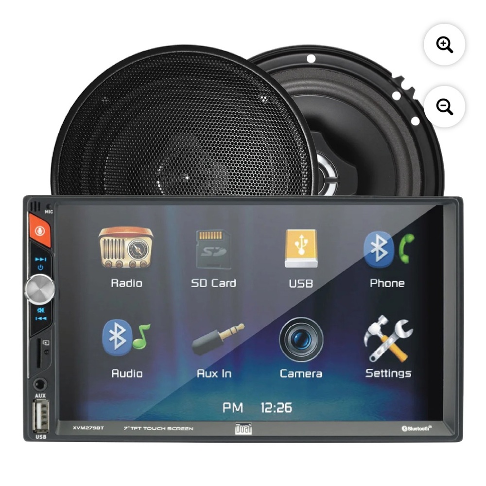 🔥Dual 7 inch Car Stereo Bundle with 6.5" Speakers, Double Din, Bluetooth🔥